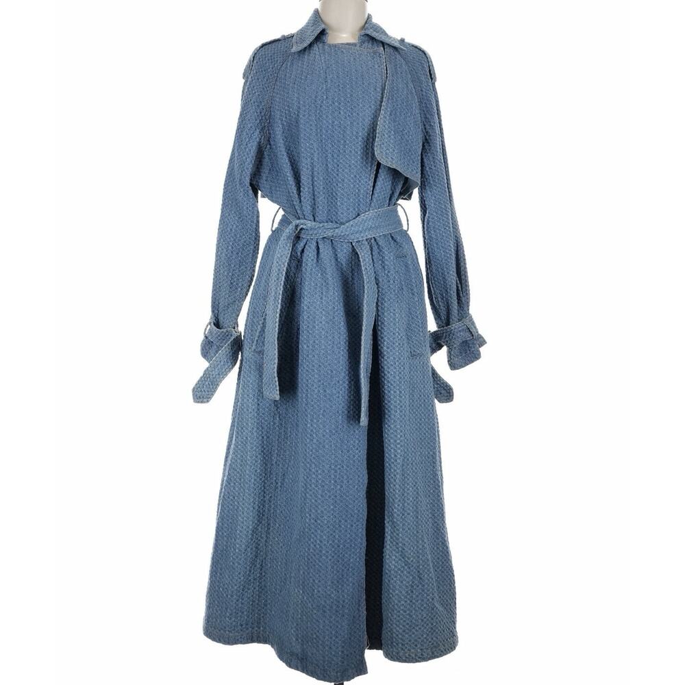 Women’s Anthropologie Curaae Denim Trench Coat Size Medium